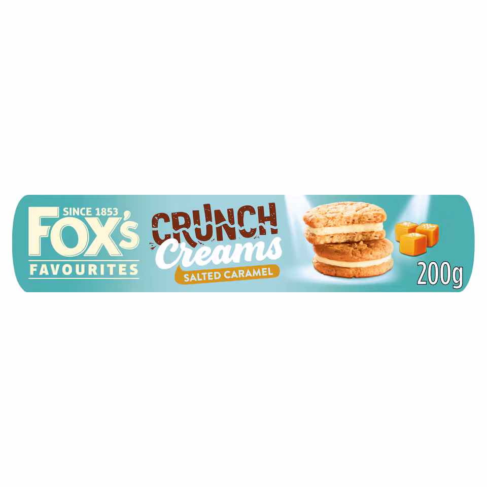 Fox's Favourites Crunch Creams Biscuits - Salted Caramel 200g