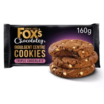 Fox's Fabulous Indulgent Centre Cookies Triple Chocolate 160g