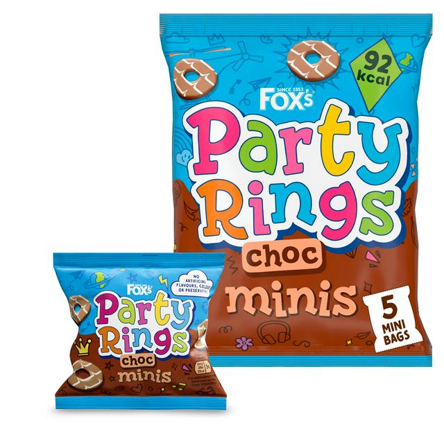 Fox's Biscuits Party Rings Choc Minis Multipack 5 x 21g