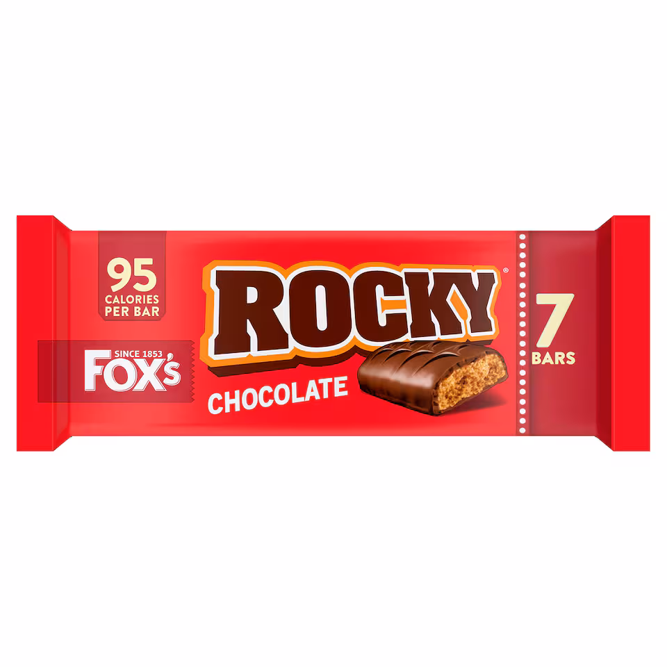 Fox's Rocky Milk Chocolate Biscuit Bars Multipack, 7 Pack 133g