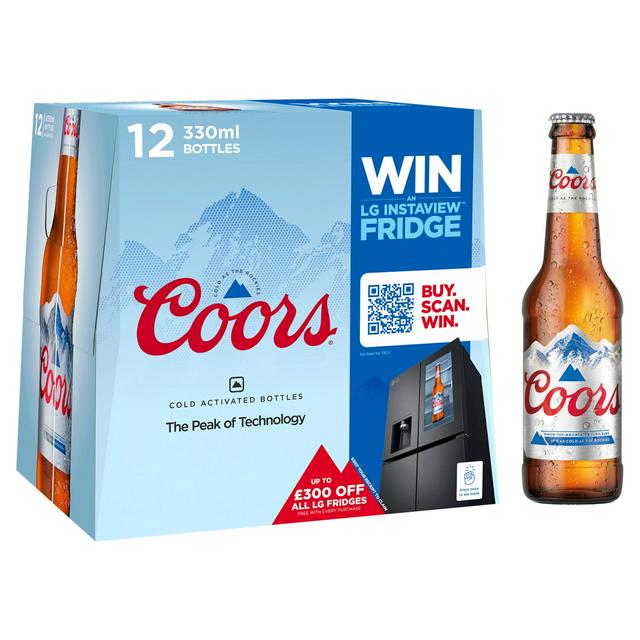 Coors Lager Beer Bottle 12 x 330ml