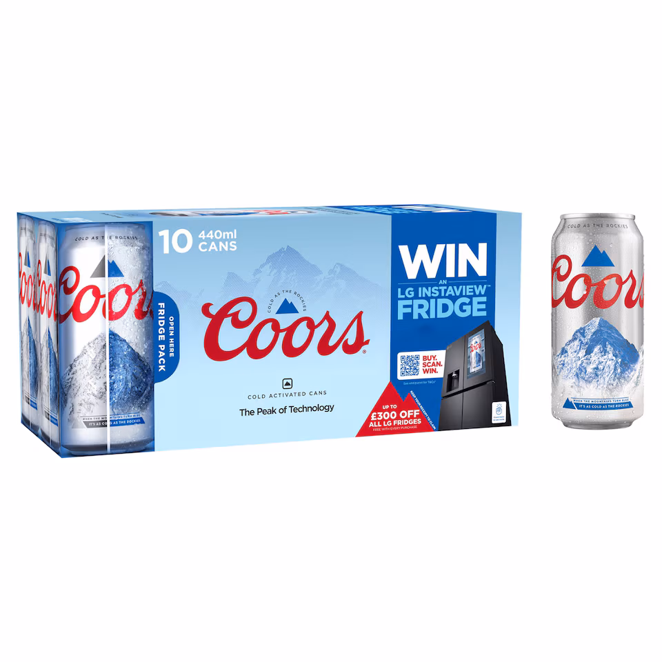 Coors Lager Beer 10 x 440ml
