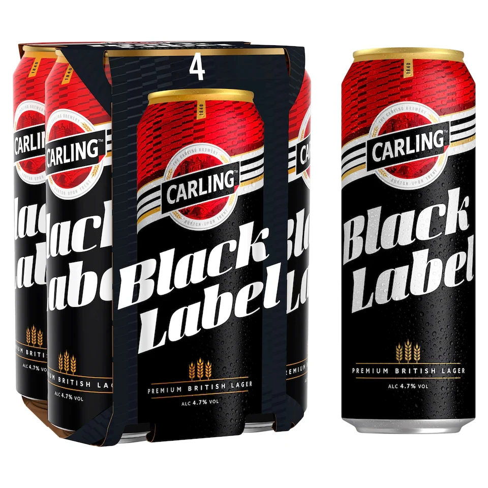 Carling Black Label Premium Lager British 4x568ml