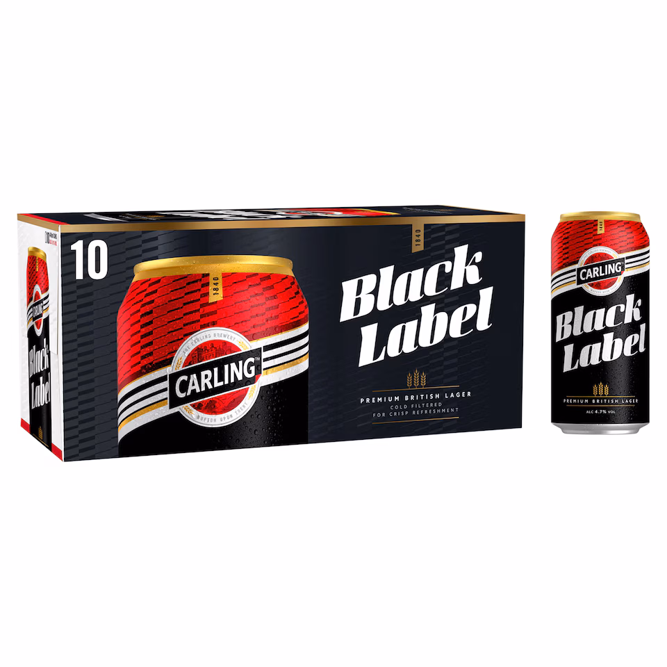Carling Black Label Premium British Lager 10 x 440ml