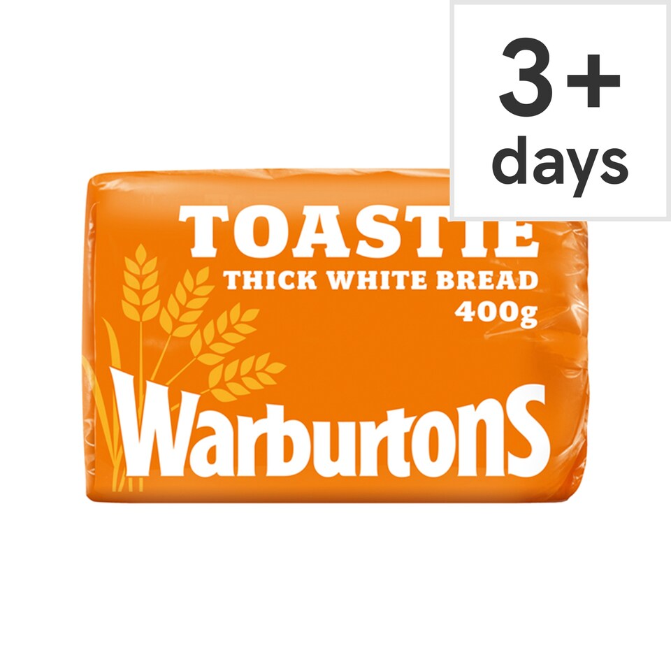 Warburtons Toastie Thick and Small Sliced White Bread 400g