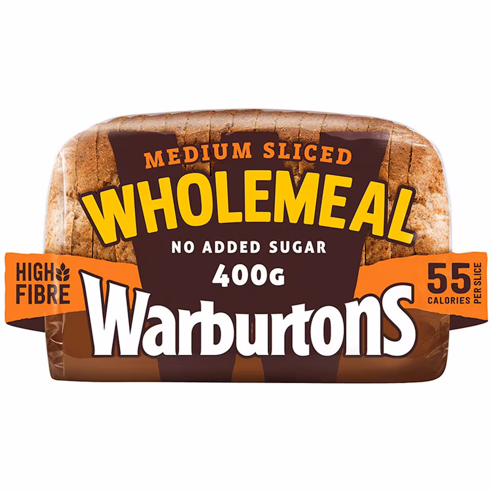 Warburtons Wholemeal Medium Sliced Bread 400g