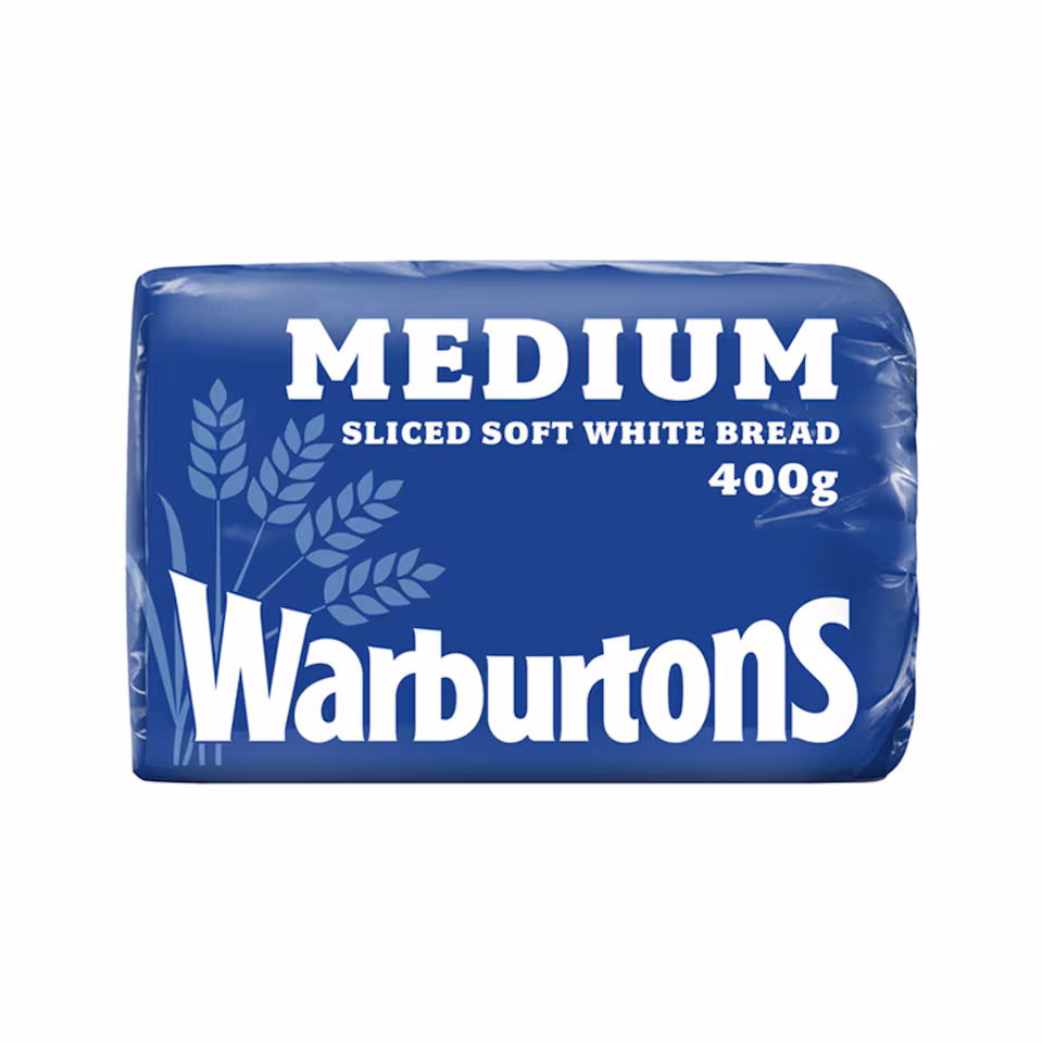Warburtons Small Medium Sliced White Bread 400G