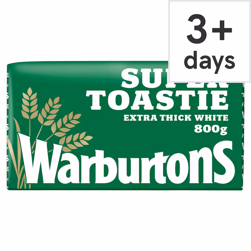 Warburtons Super Toastie Extra Thick Sliced White Bread 800g