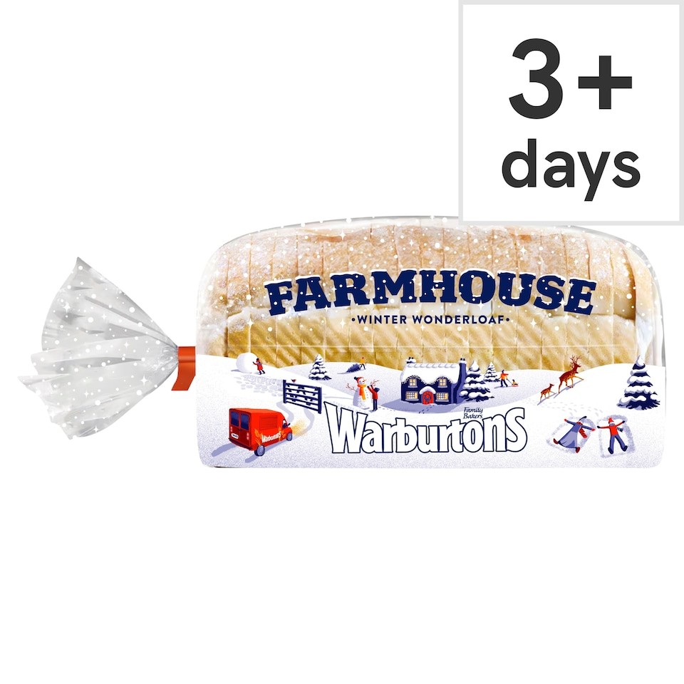Warburtons Farmhouse Thick Sliced White Bread 800g