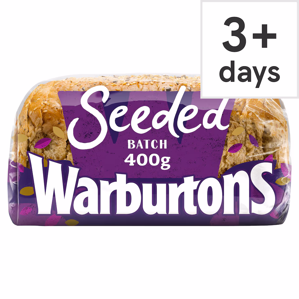 Warburtons Thick Sliced Seeded Batch Bread 400g