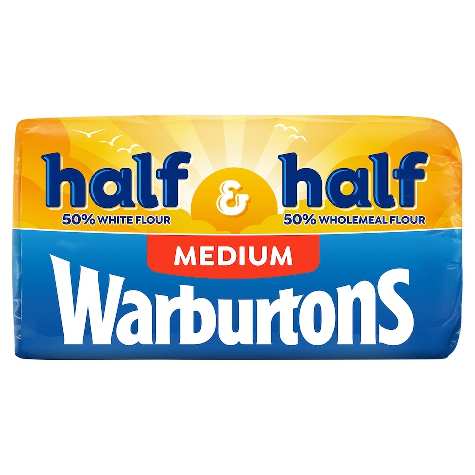 Warburtons Half And Half Medium Bread 800G