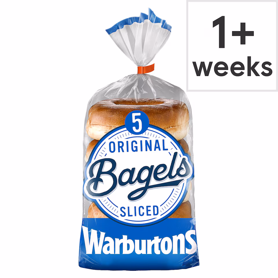 Warburtons Soft & Sliced Original Bagels 5 Pack