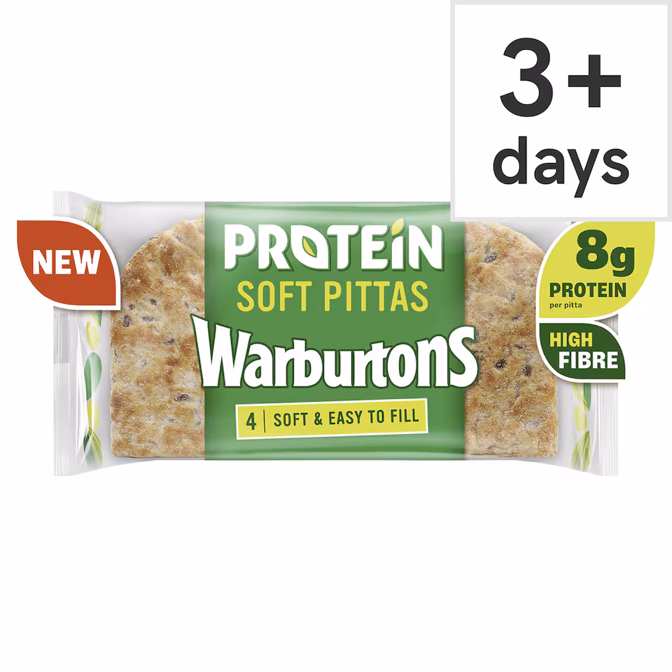 Warburtons Protein Soft Pittas 4 Pack