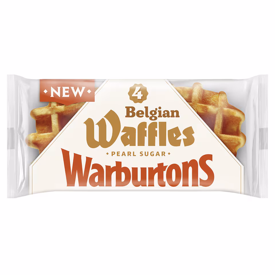 Warburtons Belgian Waffles with Pearl Sugar 4 pack
