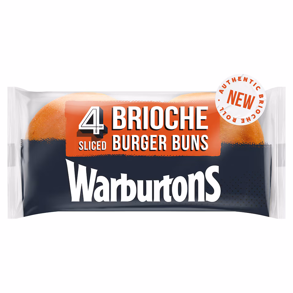 Warburtons Brioche Burger Buns 4pk