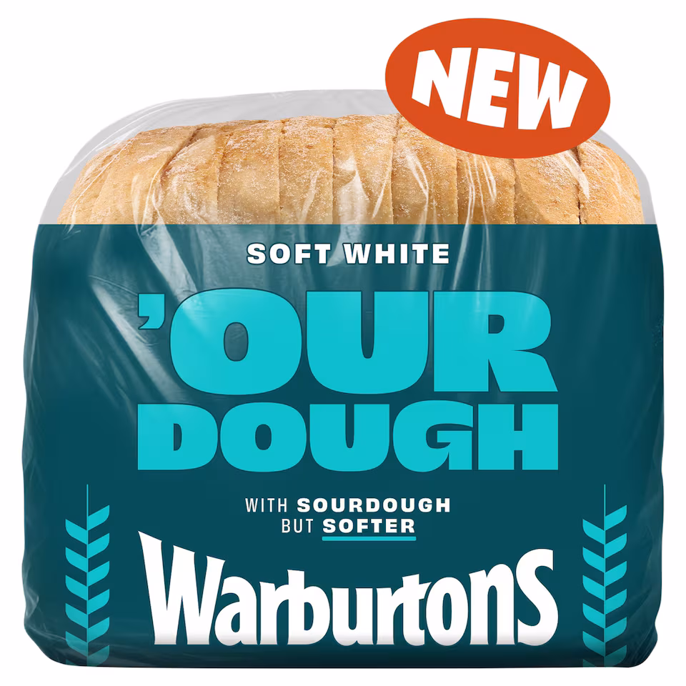 Warburtons Soft White Bread with Sourdough 400g