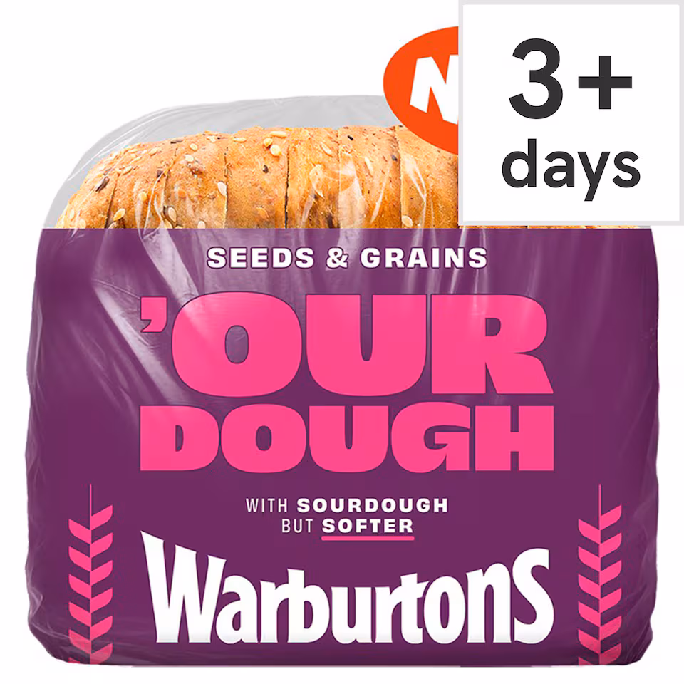 Warburtons Seeds & Grains Bread with Sourdough 400g