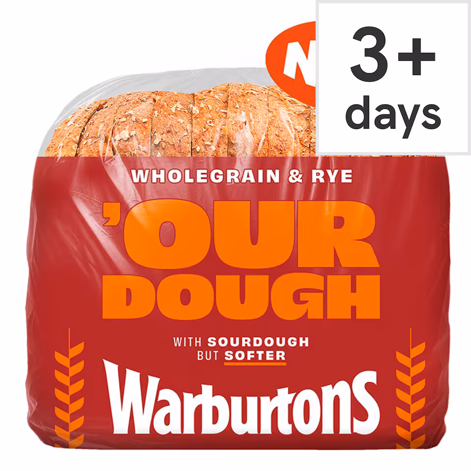 Warburtons Wholegrain & Rye Bread with Sourdough 400g