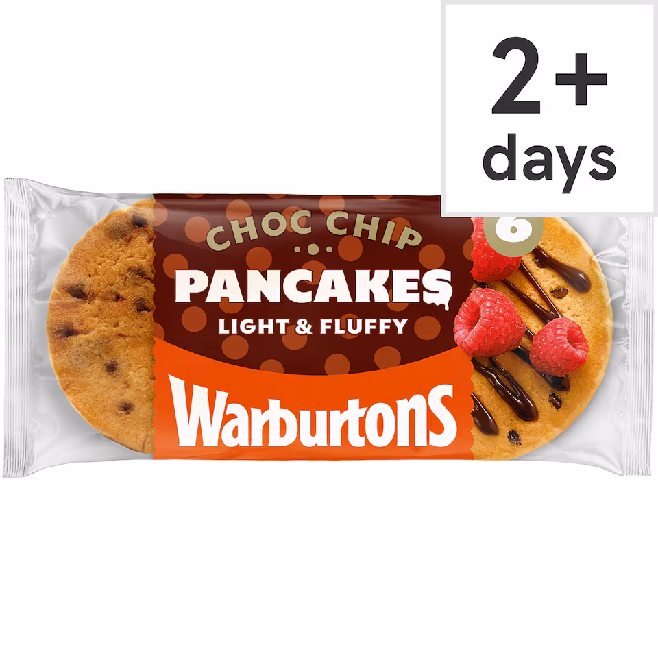 Warburtons 6 Choc Chip Pancakes