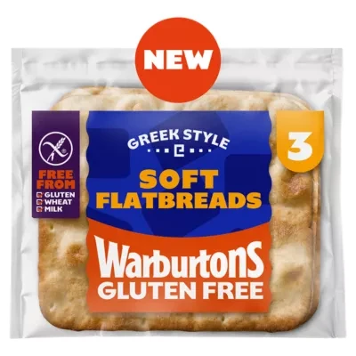 Warburtons Gluten Free 3 Greek Style Soft Flatbreads