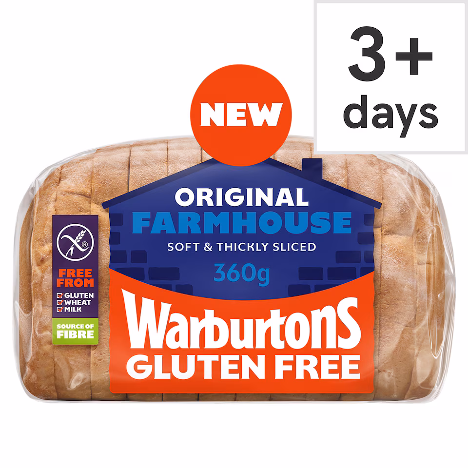 Warburtons Gluten Free Original Farmhouse White Bread 360g