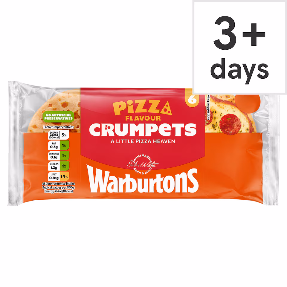 Warburtons 6 Pizza Flavour Crumpets