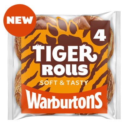 Warburtons 4 Tiger Rolls