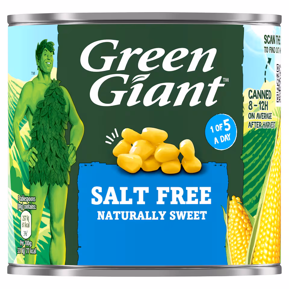 Green Giant Salt Free Sweetcorn 340G