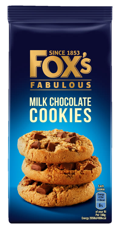 Fox's Cookies Melkesjokolade 180g Burton's