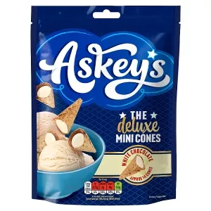 Askey's The Deluxe Mini Cones White Chocolate 70g
