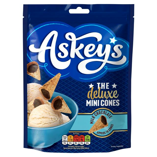 Askeys 70g Milk Chocolate the Deluxe Mini Cones