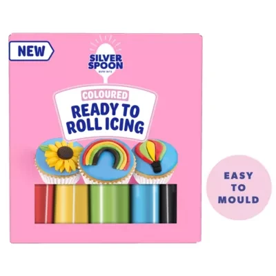 Silver Spoon Coloured Ready to Roll Icing 5 x 100g