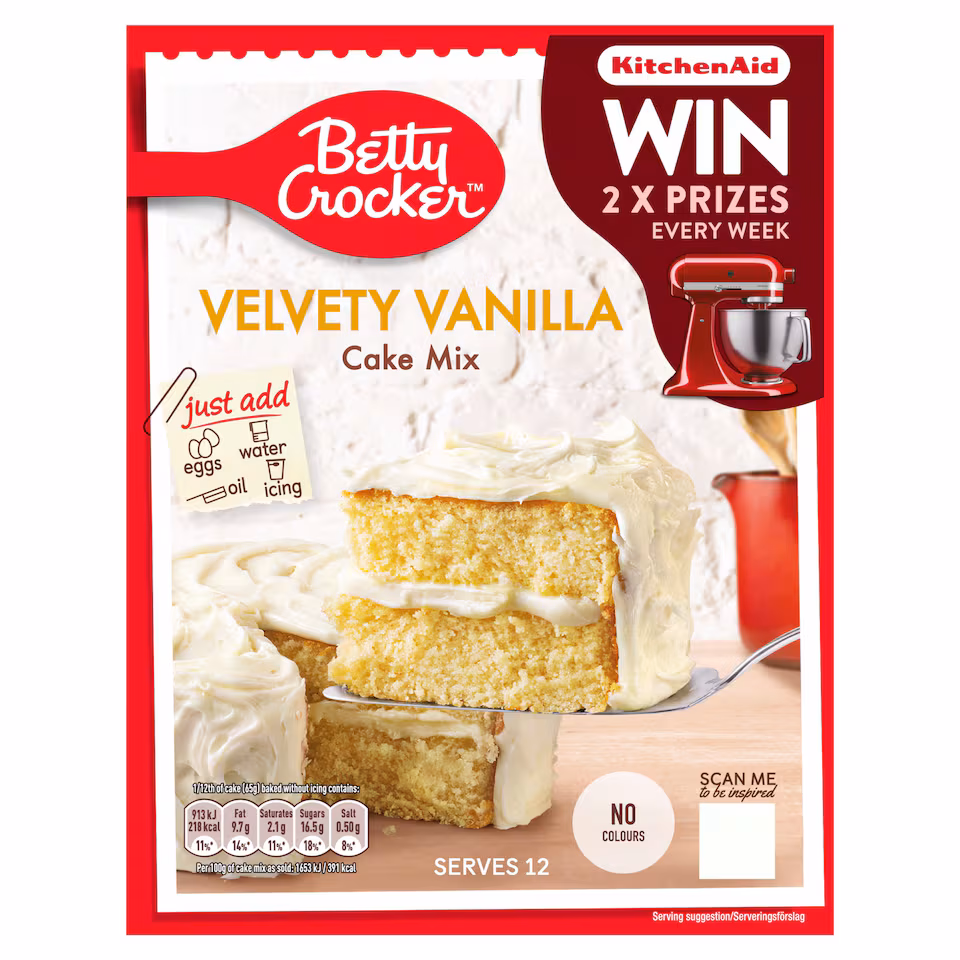 Betty Crocker Velvety Vanilla Cake Mix 425G