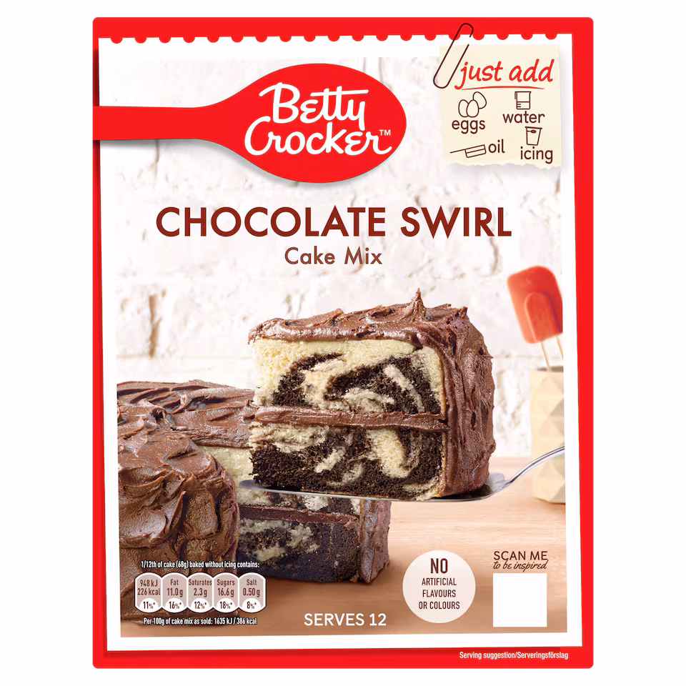 Betty Crocker Cake Mix - Chocolate Swirl 425g