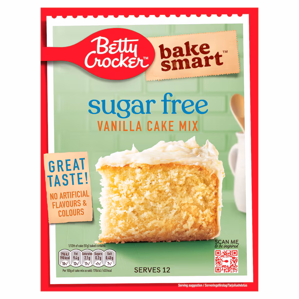 Betty Crocker Bake Smart Sugar Free Vanilla Cake Mix 350g