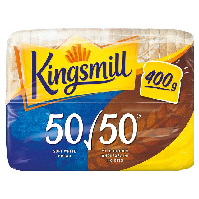Kingsmill Medium Sliced 50/50 Bread 400g