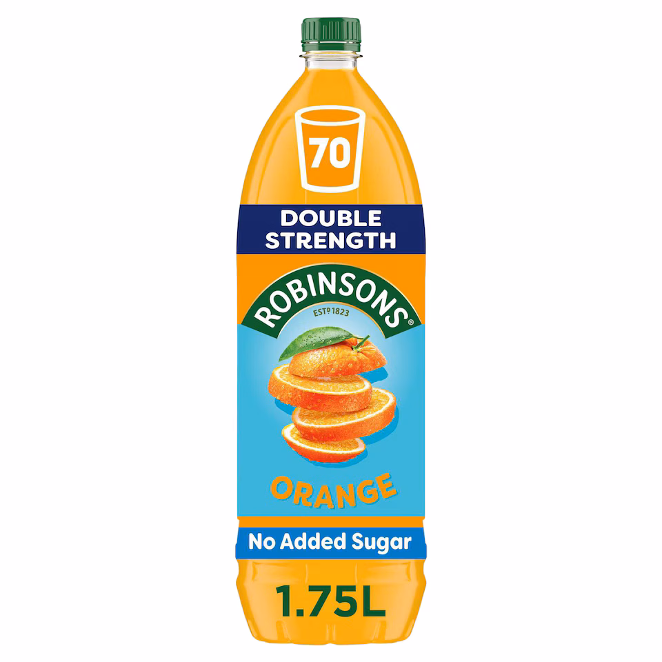 Robinsons Double Strength Orange No Added Sugar Squash 1.75L