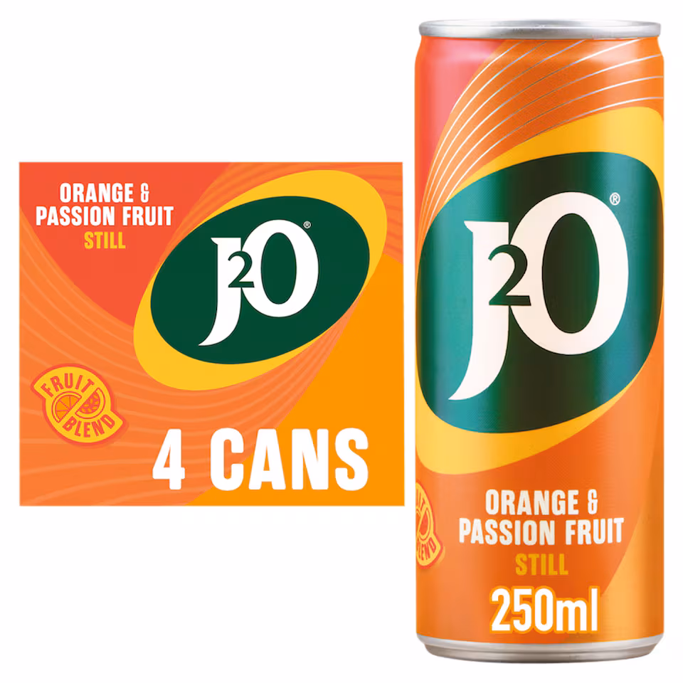 J2O Orange & Passion Fruit 4x250ml