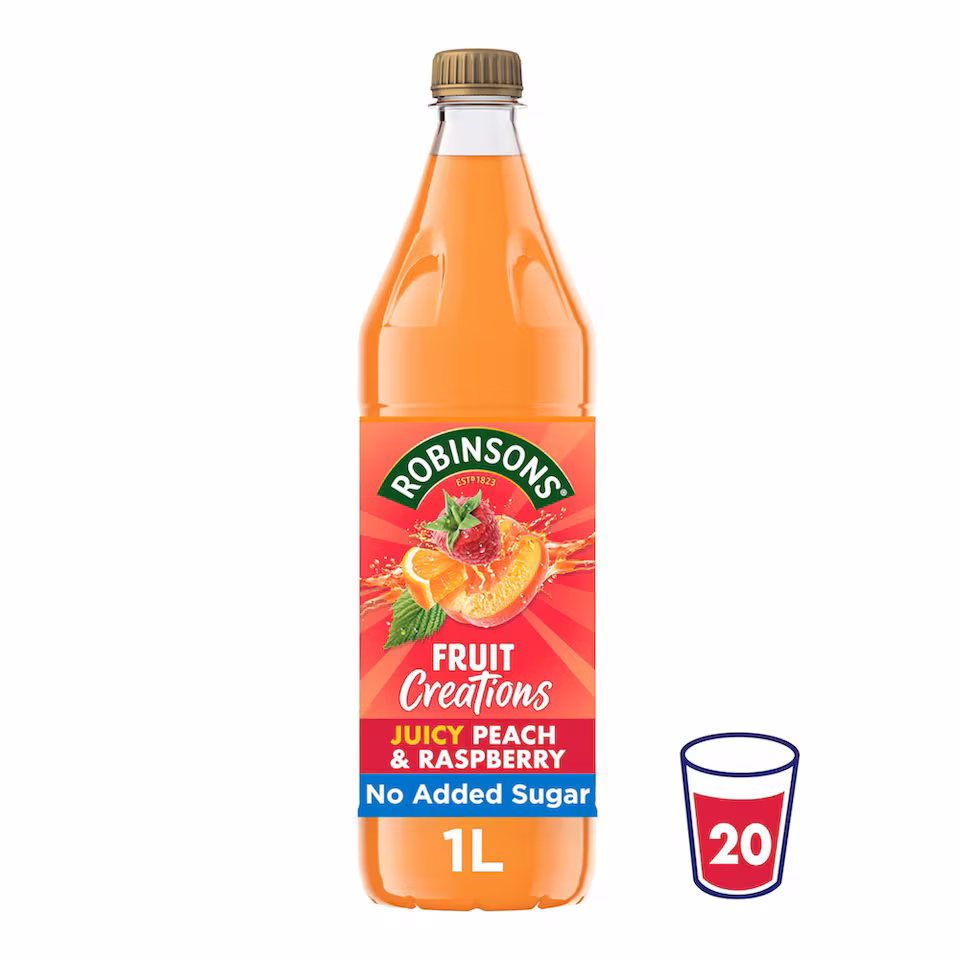 Robinsons Fruit Creations Peach & Raspberry Squash 1L