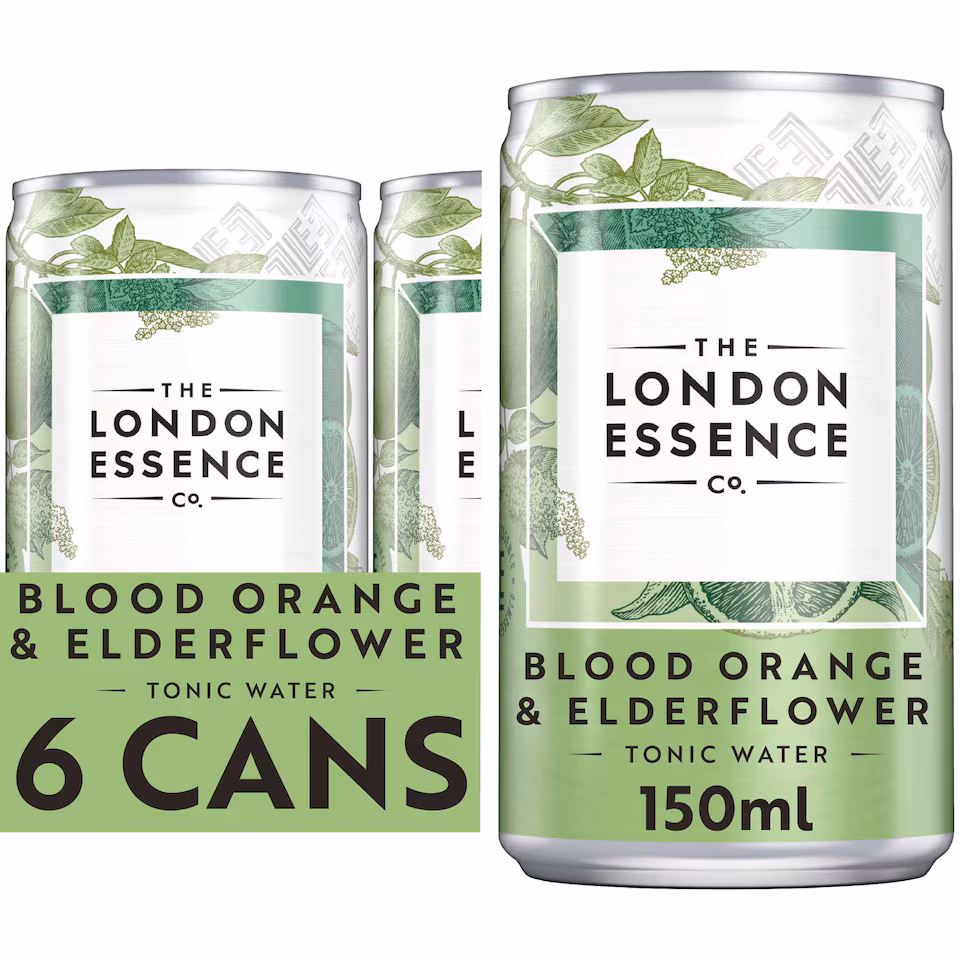 London Essence Orange & Elderflower Tonic Water Cans 6x150ml