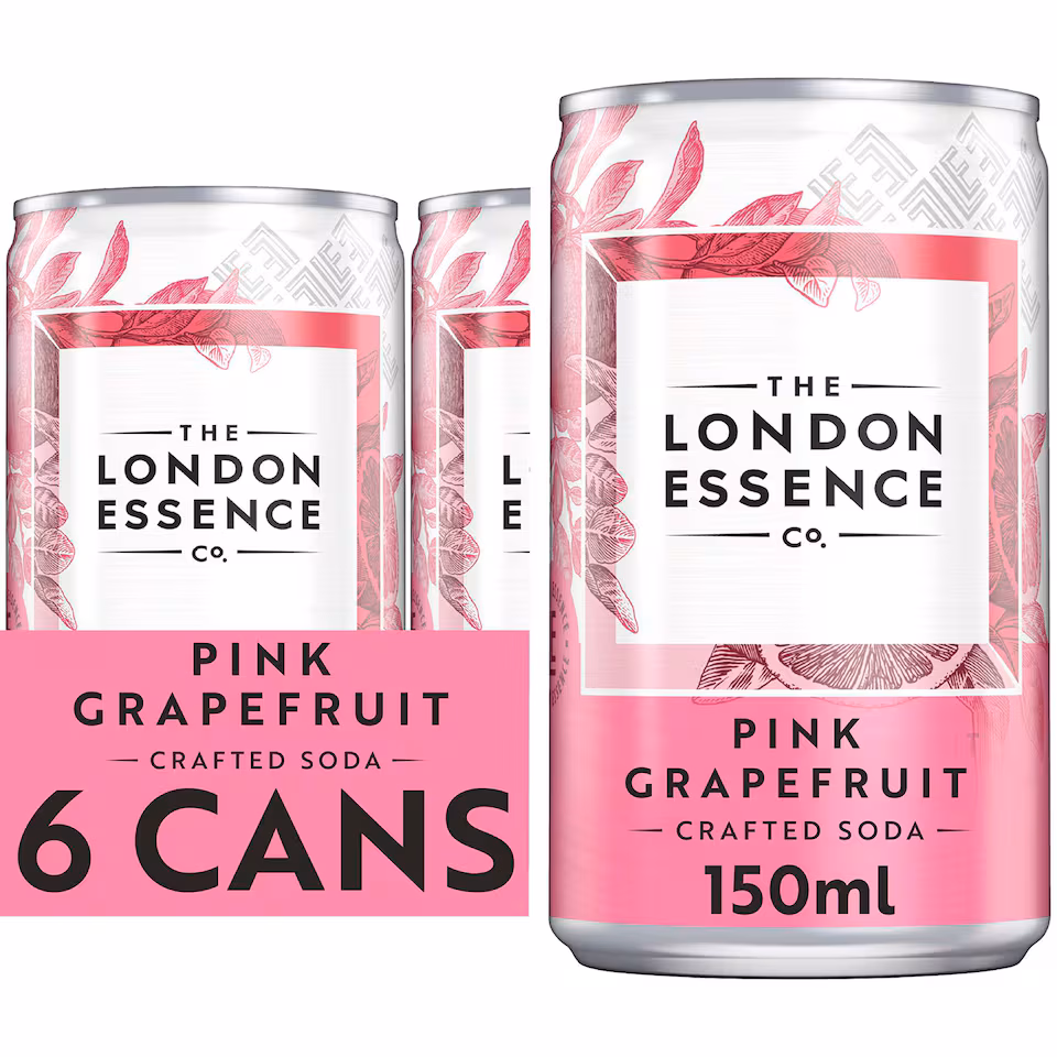 London Essence Pink Grapefruit Crafted Soda 6 X 150Ml