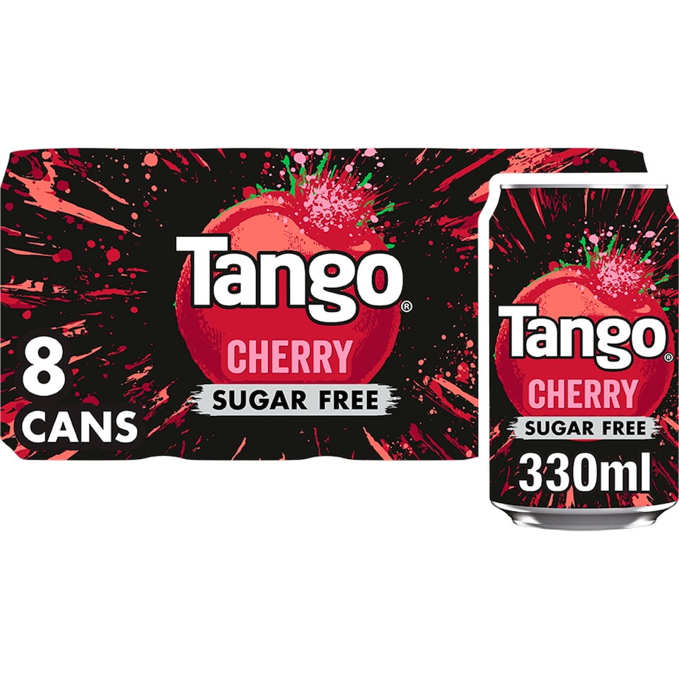 Tango Cherry Sugar Free Soft Drink 8 x 330ml