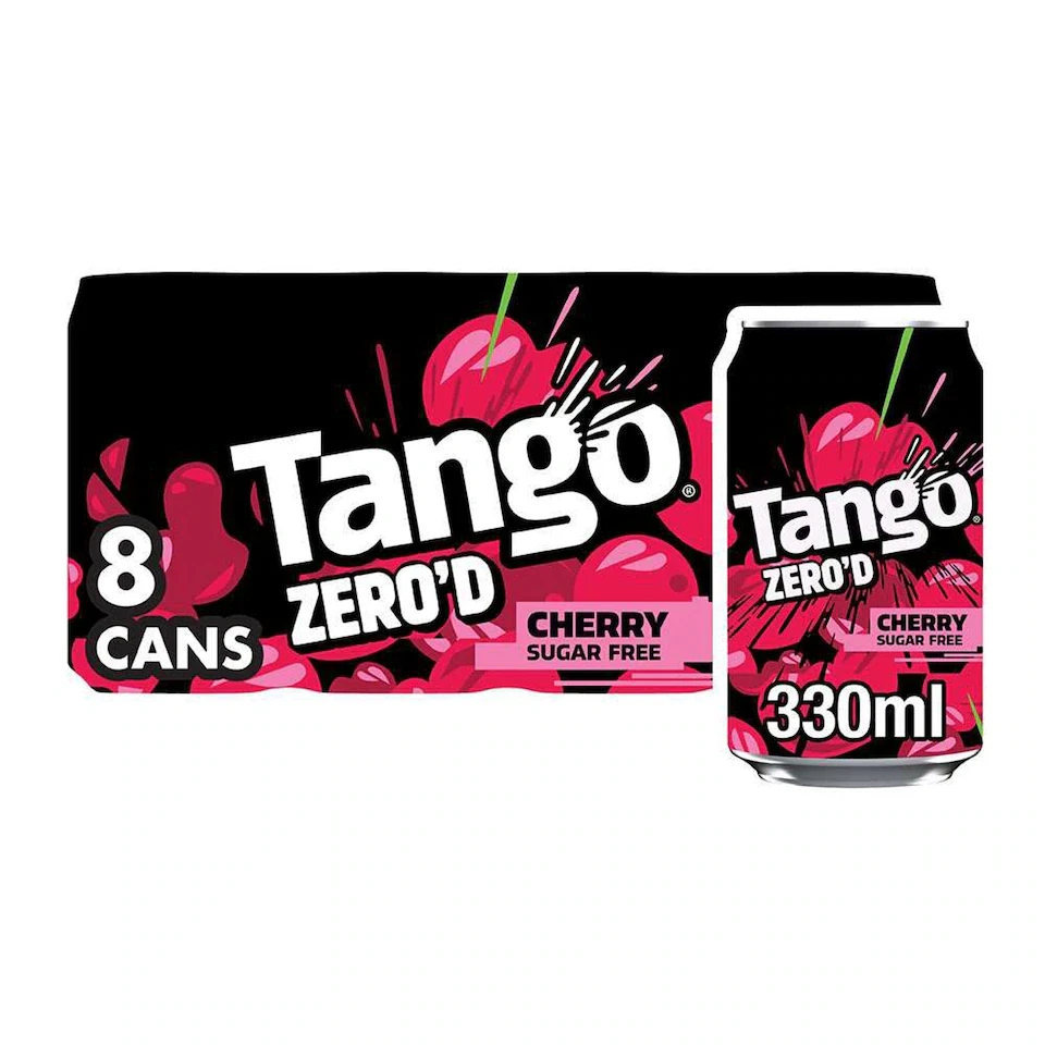 Tango Cherry Sugar Free Soft Drink 8 x 330ml