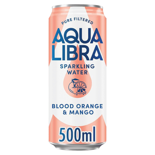 Aqua Libra Sparkling Water Infused with Blood Orange & Mango 500ml