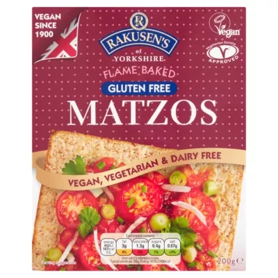 Rakusens of Yorkshire Gluten Free Flame Baked Matzos 200g