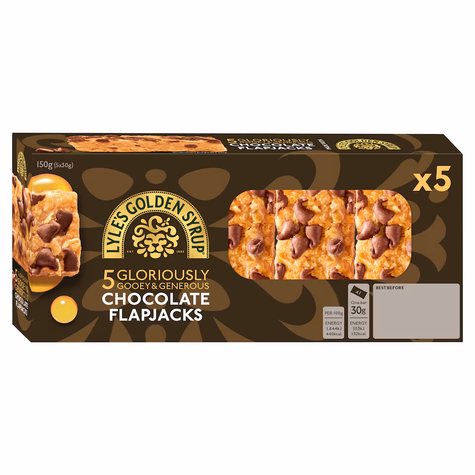 Lyle's Golden Syrup Chocolate Flapjacks 5x30g