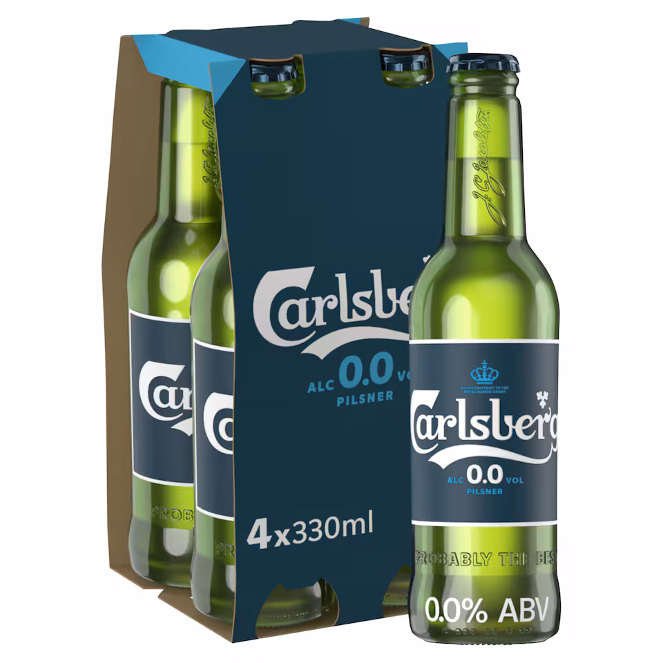 Carlsberg Alcohol Free Lager Beer 0.0% 4 x 330ml
