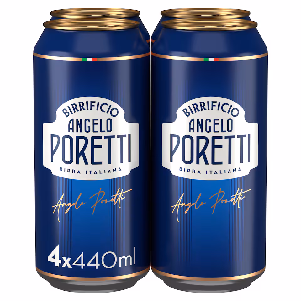 Angelo Poretti Premium Italian Lager Beer 4x440ml Can