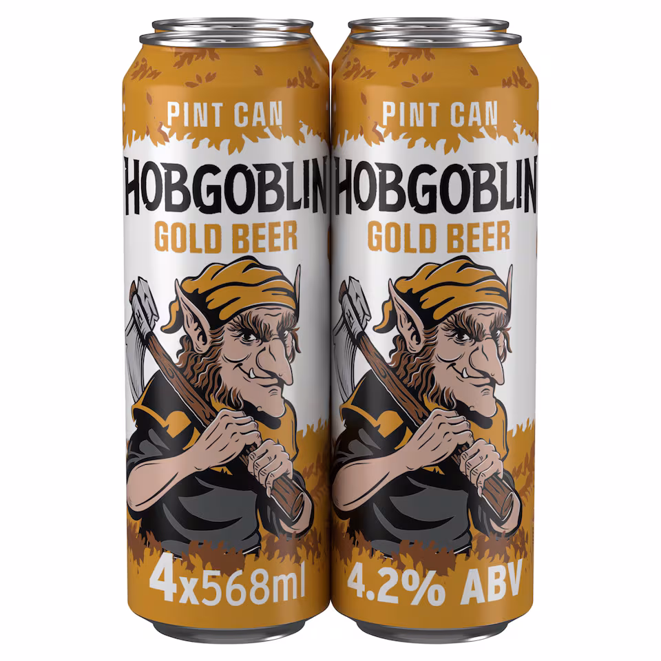 Hobgoblin Gold Ale Beer Can 4 x 568ml
