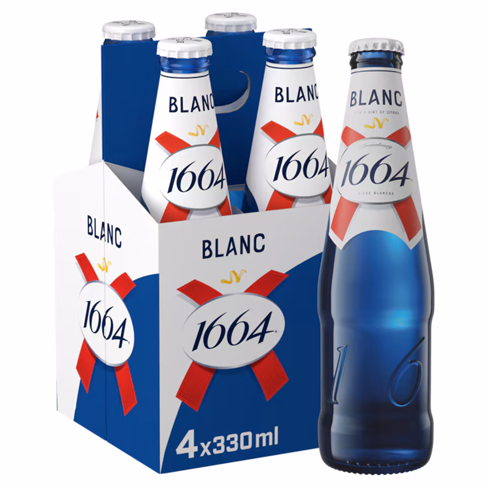 1664 Blanc Premium Lager Beer Bottle 4x330ml
